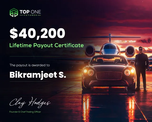 Bikramjeet S. lifetime payout certificate, $40,200